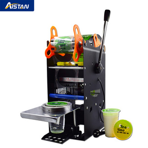 WY802F Boba Tea Cup Sealing Machine Plastic Paper Cup Sealer Commercial Bubble Tea Machine 90/95mm 300~500 Cups/Hour