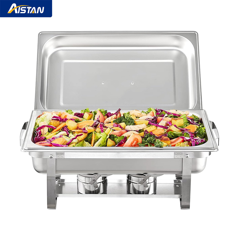 Chafing Dishes for Buffet, 8QT [Elegant Silver Colors] Stainless Steel Chafing Dish Buffet Set Chafers and Buffet Warmers Sets