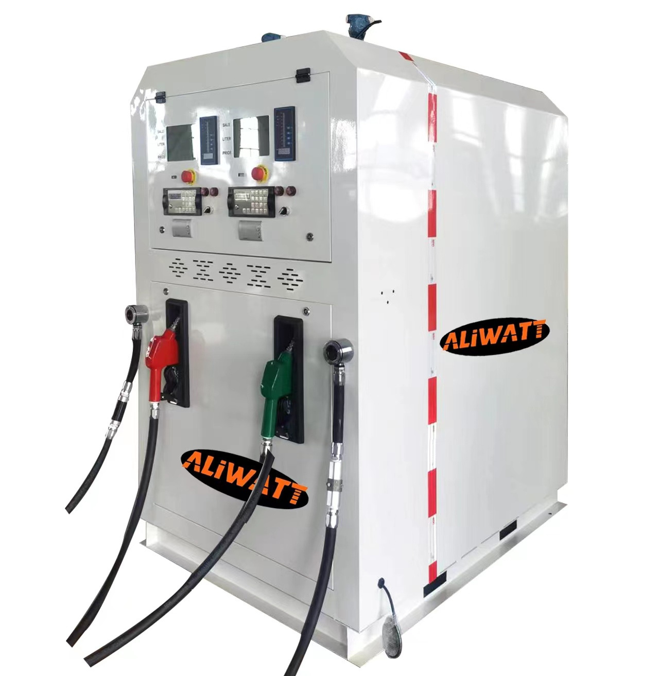 2000l 2hoses Portable Container Fuel Mobile Dispenser Mini Gas Station Petrol Filling Station Fuel Dispenser With Tank