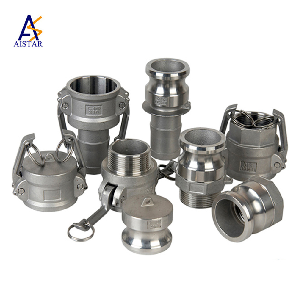 High quality precision casting polishing plumbing materials camlock coupling stainless steel pipe fittings