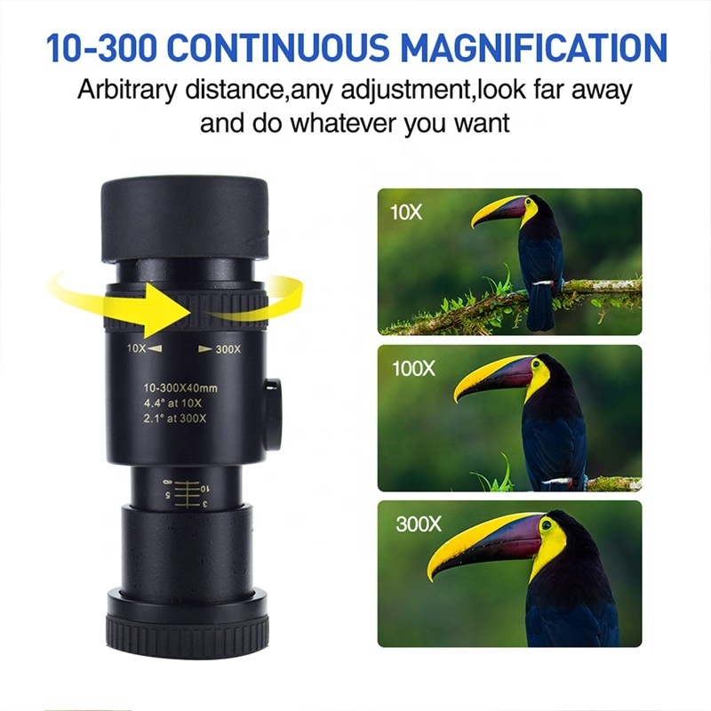 Monocular Mobile Phone HD Telescope Telephoto Camera Lens with Quick Smartphone Holder for Bird Watching