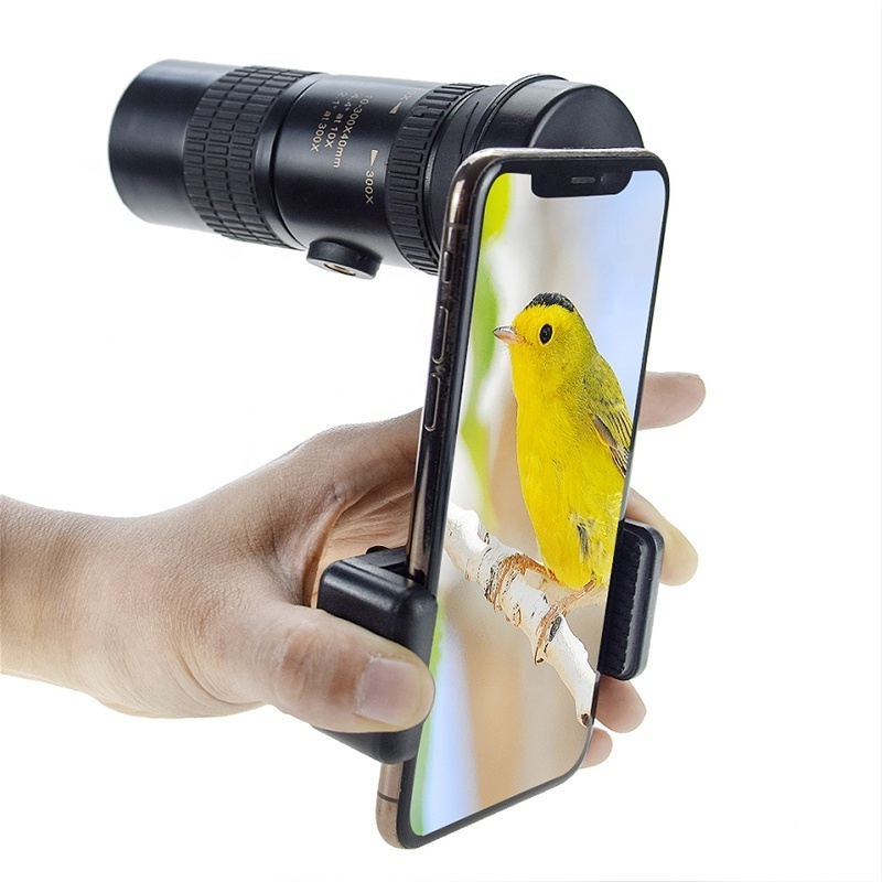 Monocular Mobile Phone HD Telescope Telephoto Camera Lens with Quick Smartphone Holder for Bird Watching