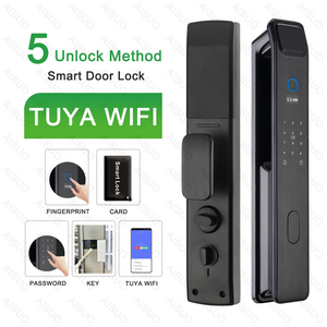 New Arrivals TUYA WIFI Biometric Fingerprint Card Password Key Smart Lock Electric Digital outdoor Smart Door Lock