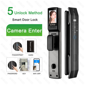 New Design WIFI APP Smart Door Lock With Camera Monitor Send Photo To phone Fingerprint Lock Cerradura Inteligente Smart Lock