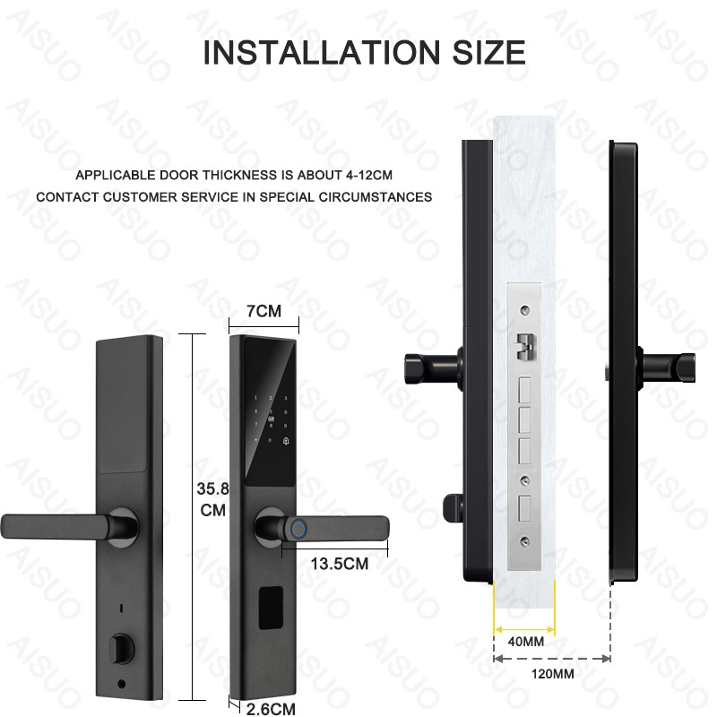 New product TUYA WIFI fingerprint lock remote unlock digital card key cerradura intelligente smart door lock