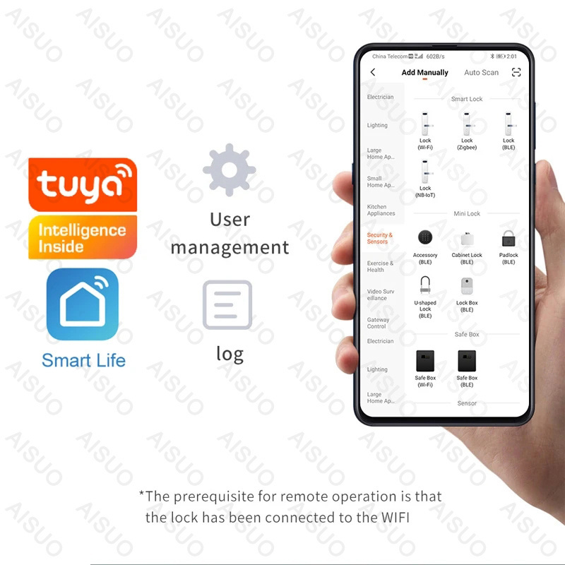 New product TUYA WIFI fingerprint lock remote unlock digital card key cerradura intelligente smart door lock