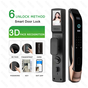 Factory Direct Sale Face Recognition Lock With Camera WIFI APP lock door smart home Card Password Key Automatic smart gate lock