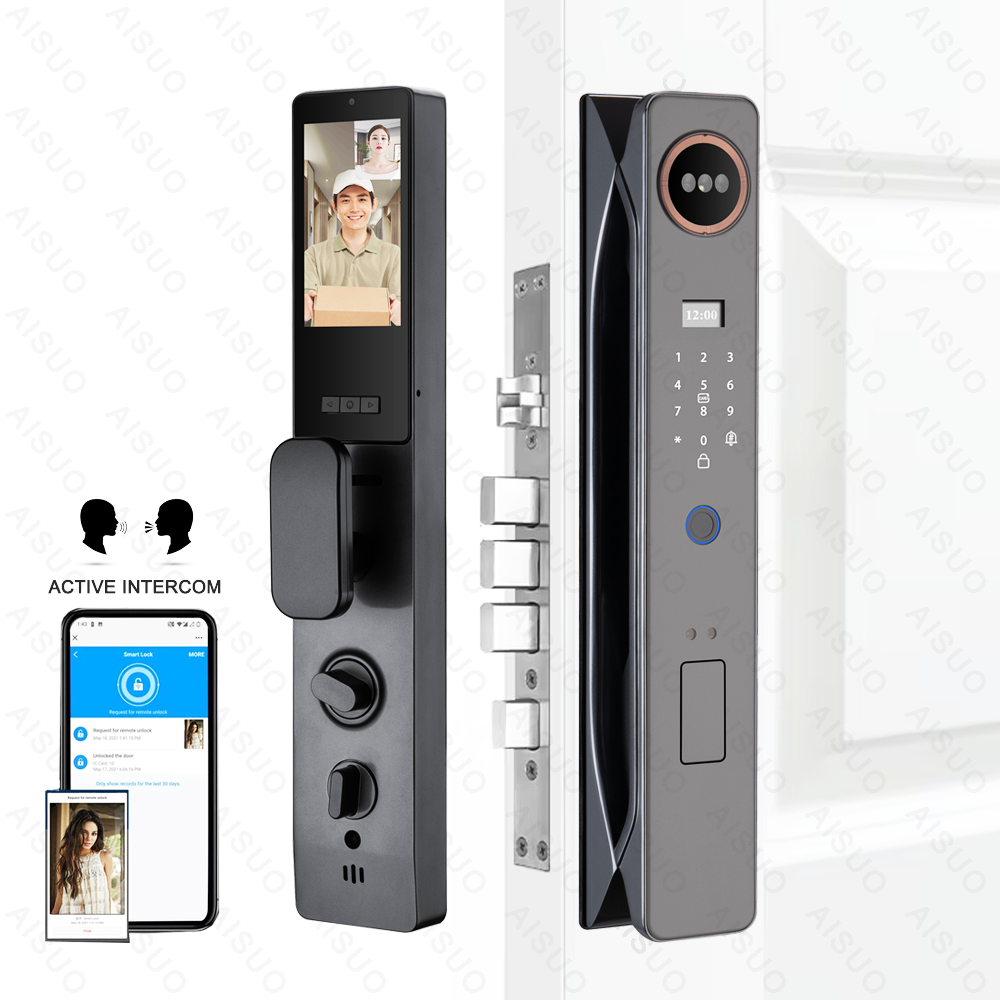 Real-time intercom WIFI APP Fully Automatic Smart Door Lock Face Recognition Lock with Camera Smart Lock