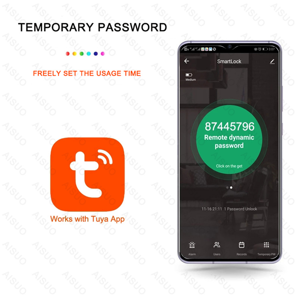 APLICACION WIFI TUYA Cerradura inteligente para puerta con huella digital Cerradura inteligente biometrica con huella digital