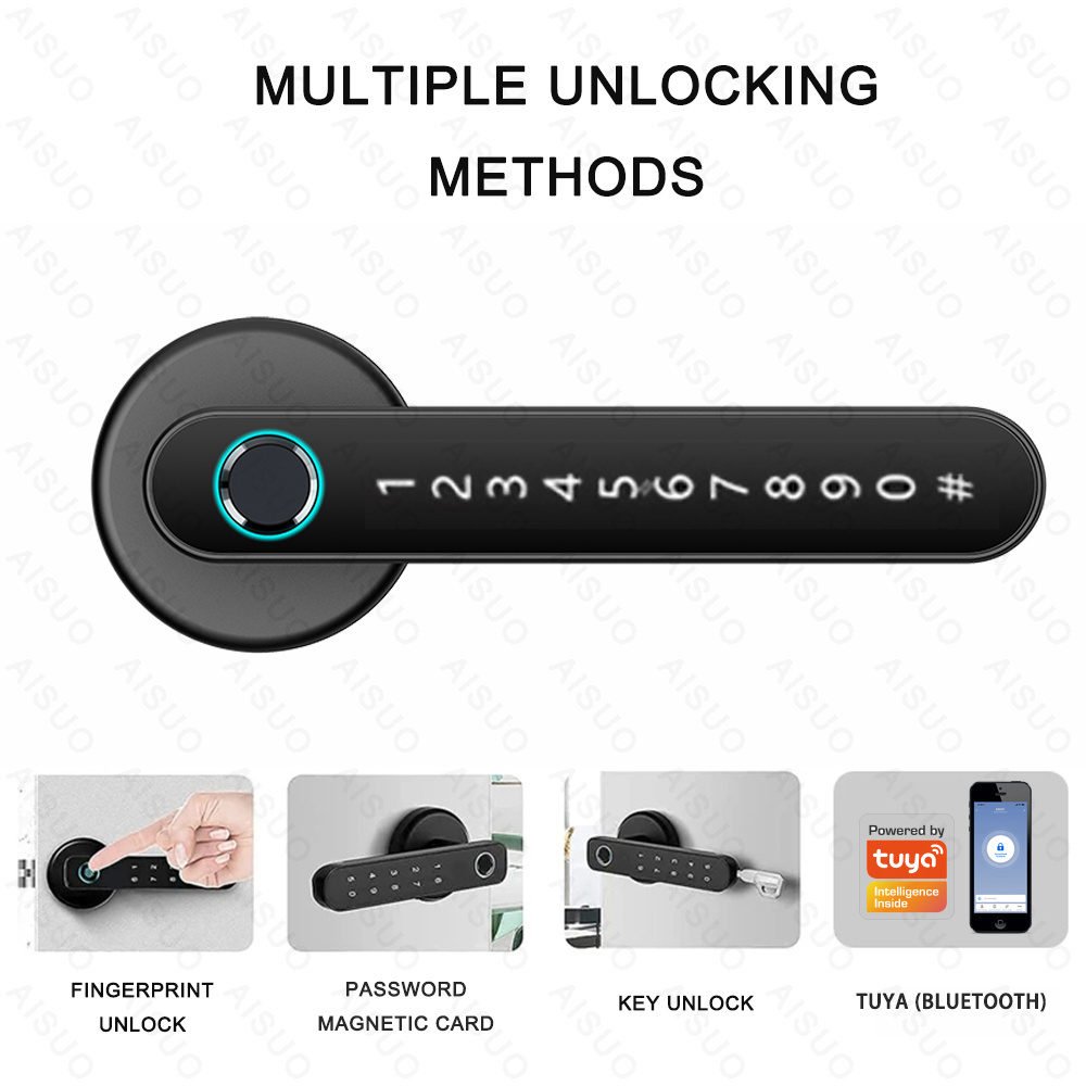 Top Sales TUYA APP Smart Lock Door Fingerprint Biometric Cerradura Inteligente Con Digital Electronic Fingerprint Smart Lock