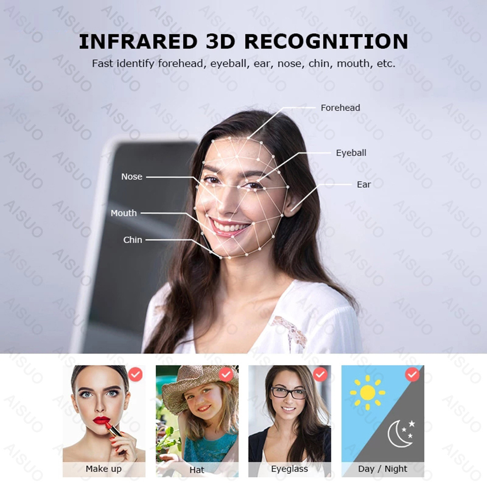 Real Time Video Intercom TUYA Smart Door Lock 3D Face Recognition Digit Door Locks Fingerprint Key Password Card Smart Door Lock