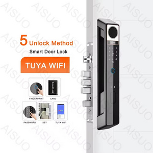 AISUO Automatic TUYA Smart Door Lock With Camera Zinc Alloy Electrical Digital Lock Remote Control Smart Door Lock Deadbolt