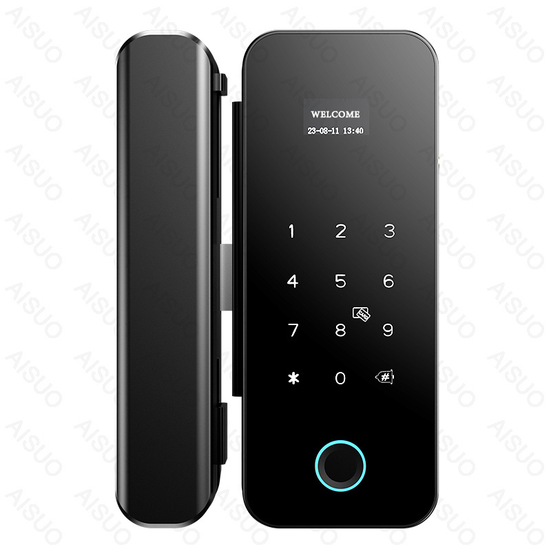 AISUO Smart Door Lock TUYA WIFI Remote Unlock Digital Door Locks Fingerprint Key Password Card Biometric Digital Glass Door Lock