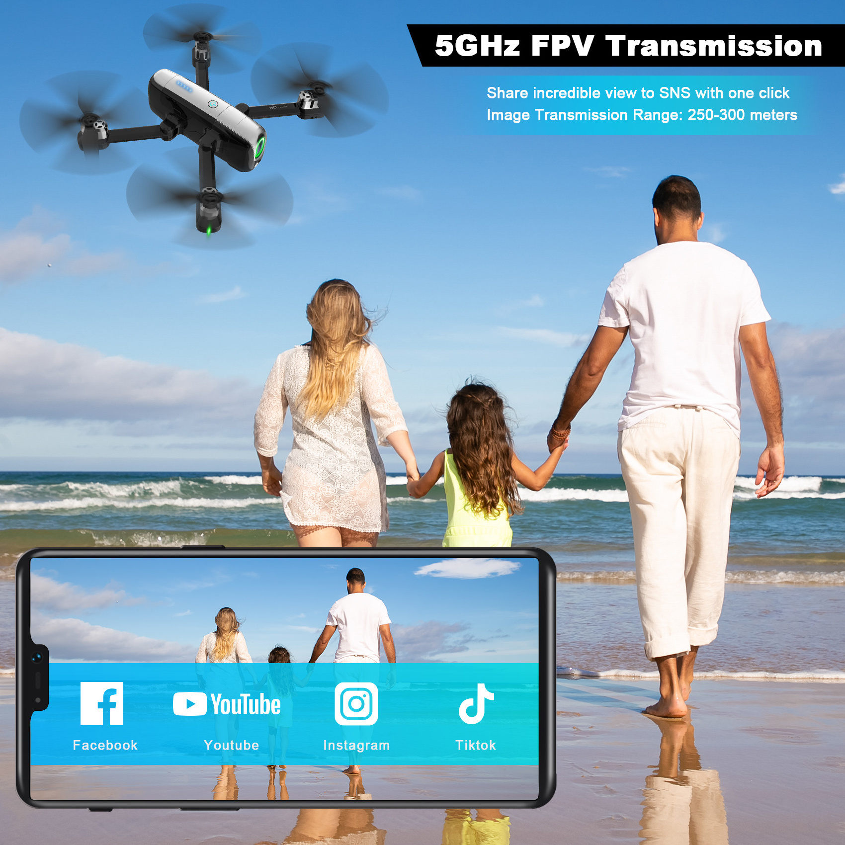 Drone With Camera Rc Kids Toy Fold Lowest Price Free Shipping Long Range Follow Me 5G GPS HD 1080P 4K Dual Camera drone