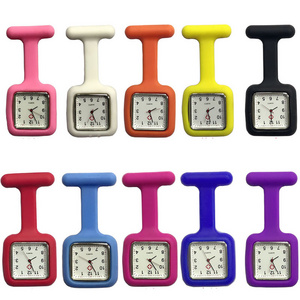 Nurse Watch Factory Customized Square Silicone Nurse Watch Brooch Doctor Medical Silicone nurses fob watch OEM