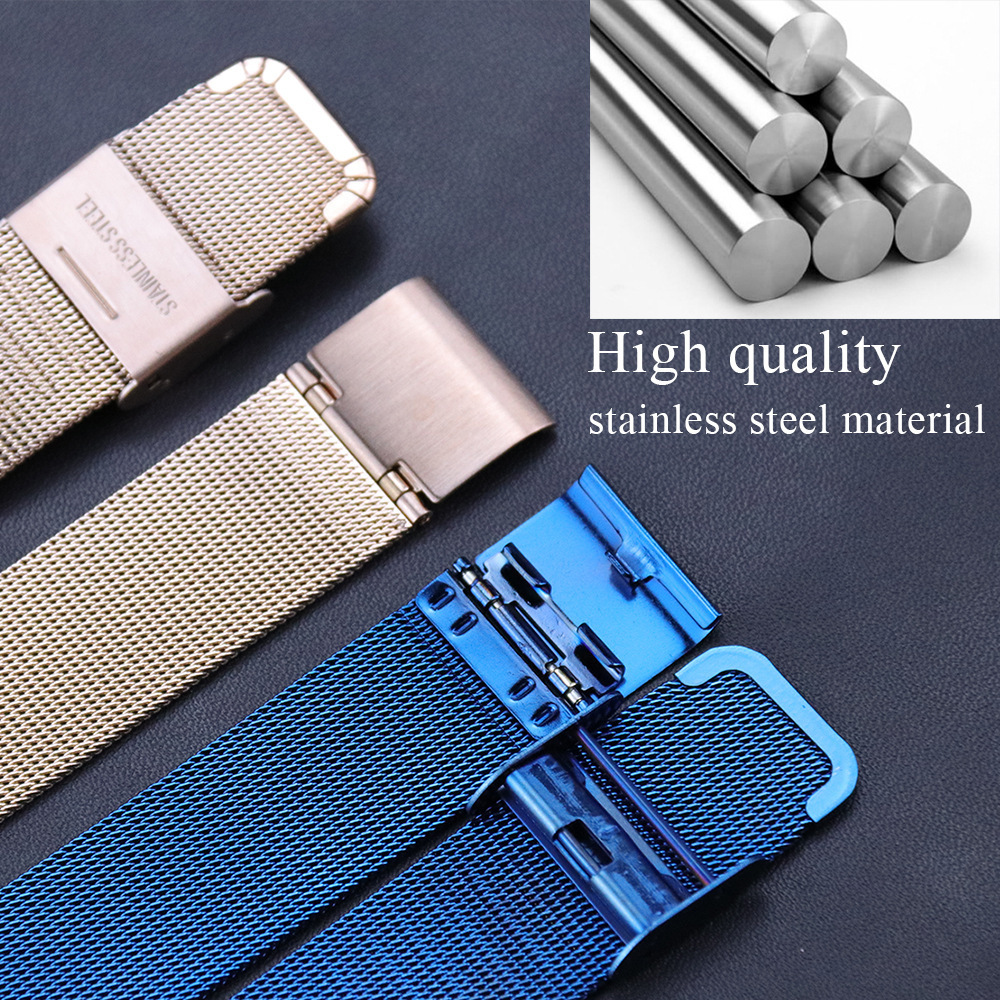 Hot Selling No Logo Simple  Wristwatch Casual  Men and Women Watch Gift Mesh Stainless Steel Band Unisex Thin Minimalist Watch