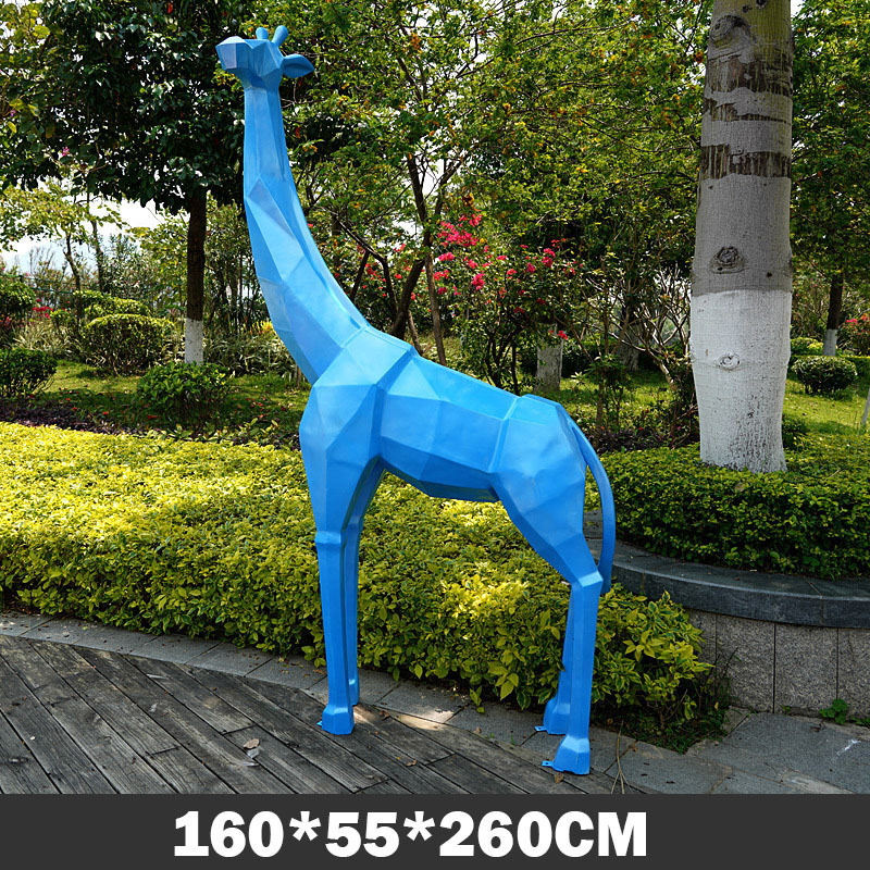 Factory price custom life size Animal Statues outdoor Decor Giraffe Creative Three Giraffe Statue Resin Giraffe Statue