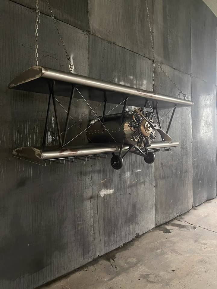 Custom Metal Airplane decoration Steampunk Style Custom Club Rustic Plane decorations bar life size Plane Metal vintage decor