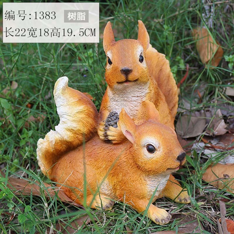 Wholesale hot sale Nordic resin animal sculpture fiberglass Squirrel statue for home decor garden decor