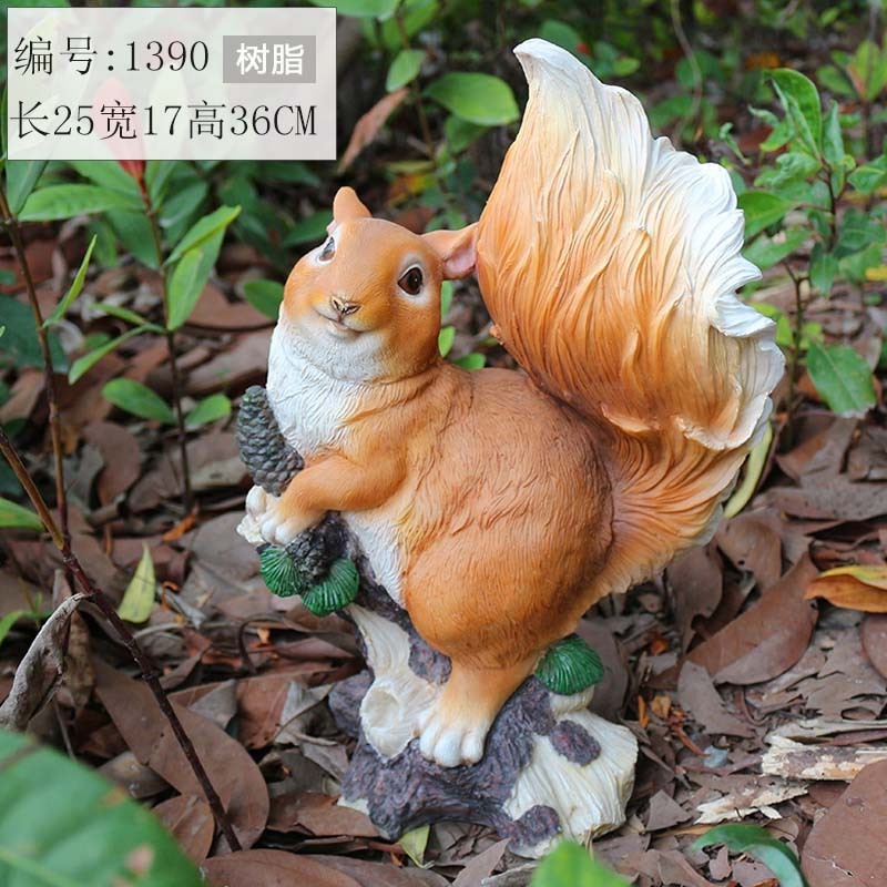 Wholesale hot sale Nordic resin animal sculpture fiberglass Squirrel statue for home decor garden decor