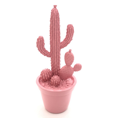 Style Popular Macaroon Pink Cactus Home Soft Decoration Succulent Bonsai Decorative Ornaments for sale