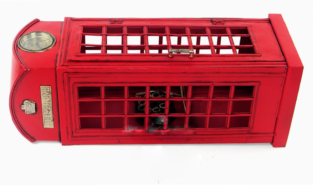 2021 hot sale old telephone booth model in London England antique iron old iron model ornaments handicrafts and home accessories