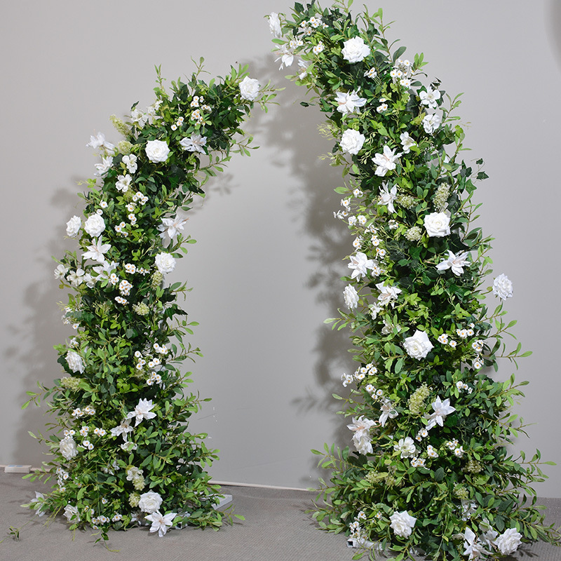 Wholesale artificial white silk flower arch wedding arch flower decoration wedding entry supply on sale