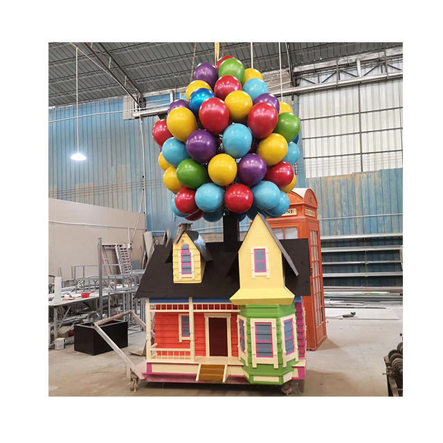 Wholesale custom home decor fiberglass Hot Air Balloon Sculpture Props for garden park decoration