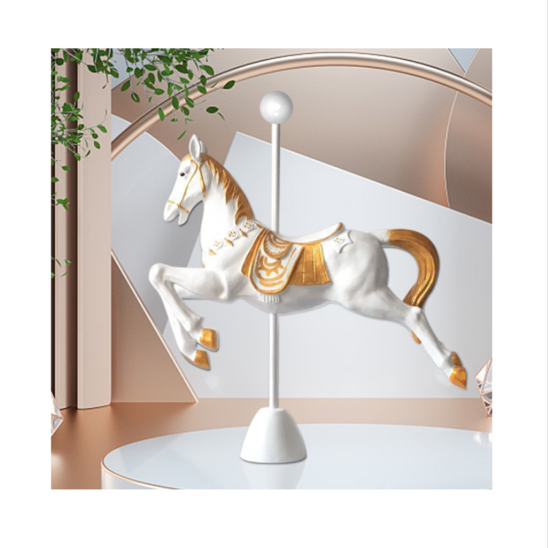 2023 Wholesale Custom Unicorn kids ride large fiberglass carousel horse sculpture for wedding party decoration