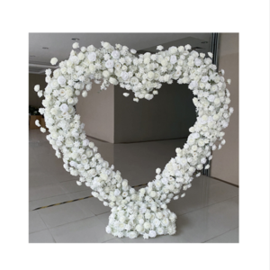 2024 Wedding Flower Arch Background Arch Stage Props Decor Flower Stand Heart Shaped Flower Arch