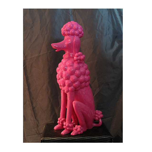 Wholesale Hot selling custom cheap factory price fiberglass poodle dog statue sculpture