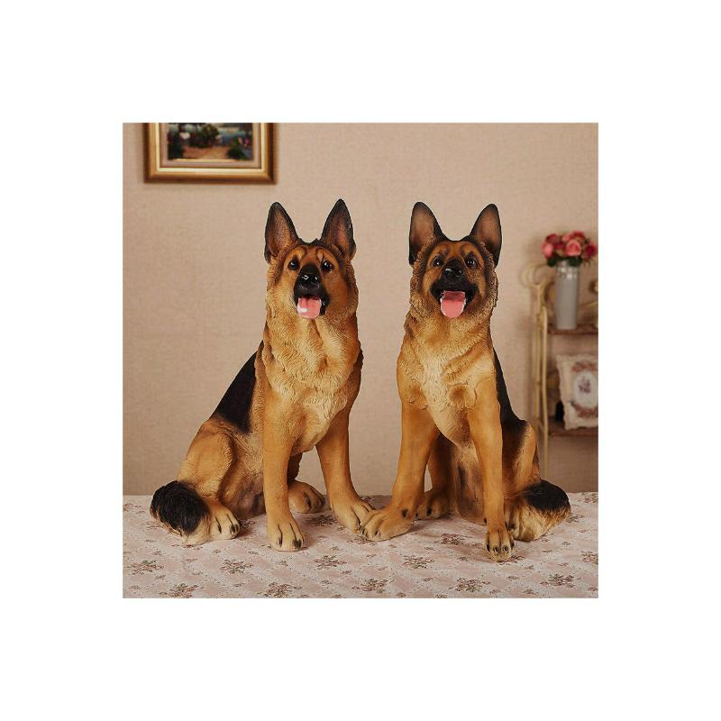 Hight Quality Creative Nordic resin animal sculpture fiberglass German Shepherd Wolf Dog statue for home decor garden decor