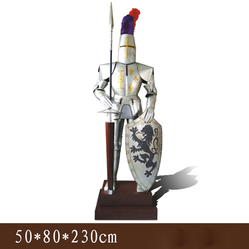 High quality hot sale large European medieval Samurai Roman character villa KTV bar decorations armor man model