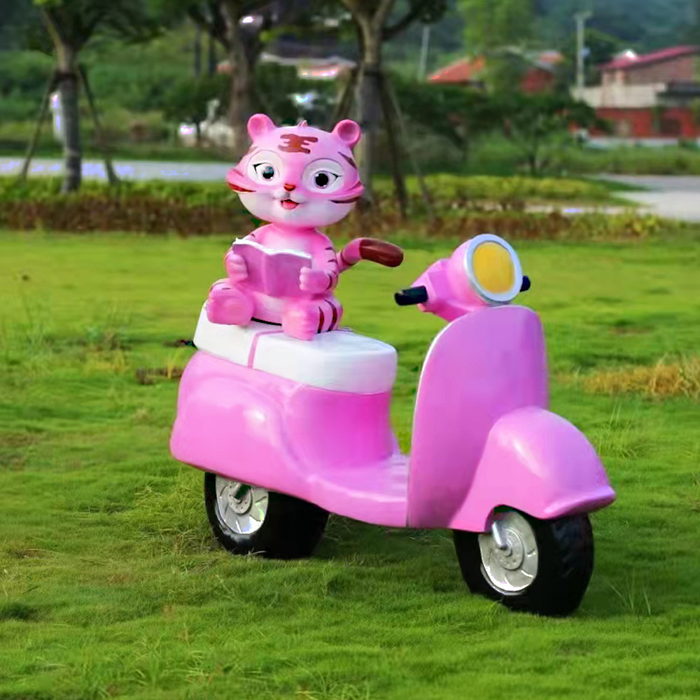 Fiberglass Products Campus Park Pink Panther Cartoon Pink Tiger Balloon Sculpture Display Ornaments for sale