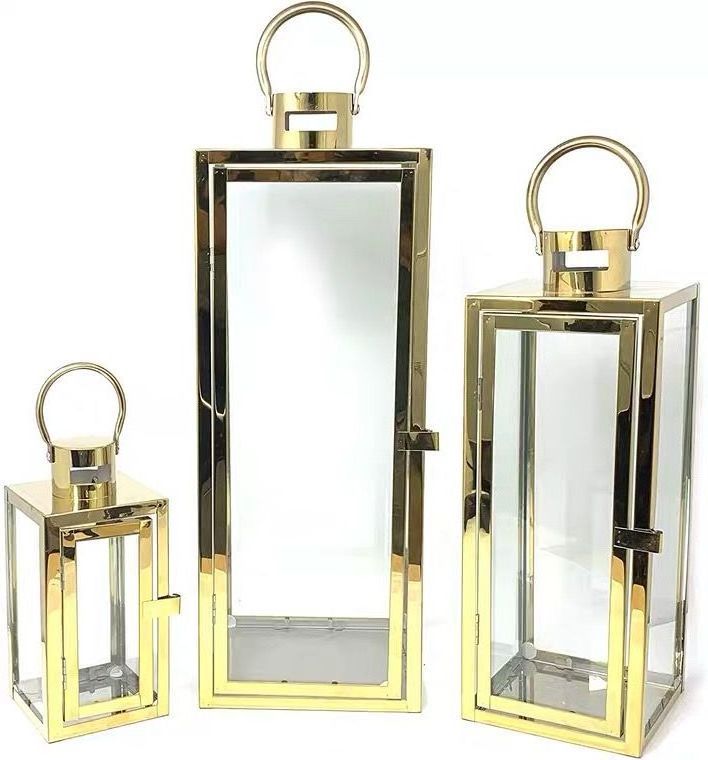 Wholesale home decor moroccan metal glass pillar candle lantern holders lanterns and candle outdoor garden decor