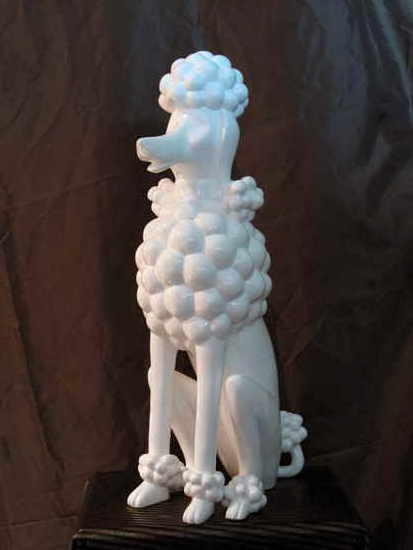 Wholesale Hot selling custom cheap factory price fiberglass poodle dog statue sculpture