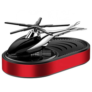 New Design Metal Solar Helicopter Luxury Car Ornament Light Fragrance Car Air Freshener