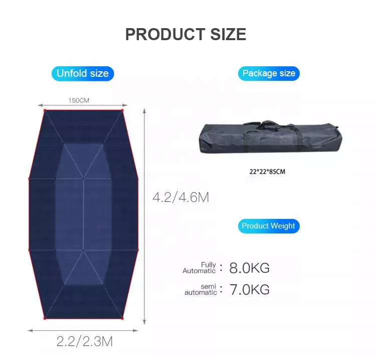 Wholesale Anti-UV Automatic Folding Roof Car Cover Tent Umbrella Sun Shade Car Umbrella