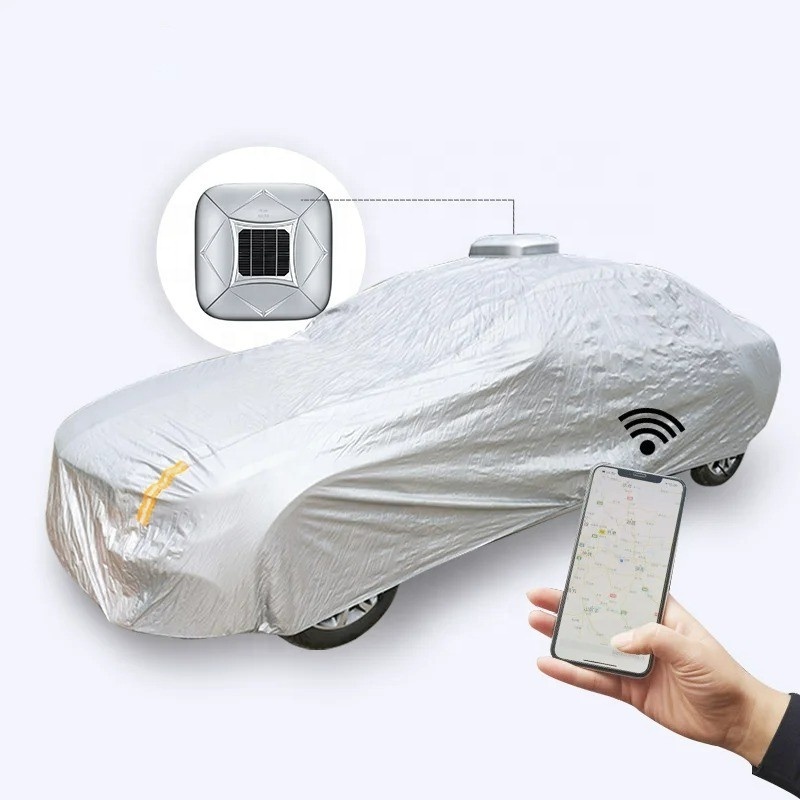 Newest Solar GPS Automatic Remote Control Outdoor Car Vehicle Tent Umbrella Car Shade Sunshade Cover Outdoor Car Cover