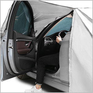 WOQI Anti-UV Automatic Folding Sun Shade Covering Roof Umbrella Sunshade With Remote Car Cover