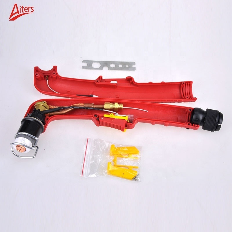 Air Cooled Plasma Cutting Torch High quality for Trafimet S75 Torch gun with red square handle CNC Straight handle torch gun