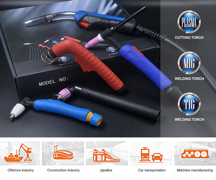 24KD Welding Torch 35PCS Gas Nozzle Gas Diffuser and Contact Tip Holder M6x28mm Contact Tips for MIG Welding Machine