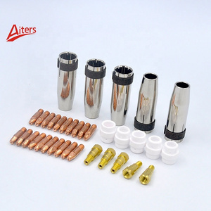 24KD Welding Torch 35PCS Gas Nozzle Gas Diffuser and Contact Tip Holder M6x28mm Contact Tips for MIG Welding Machine