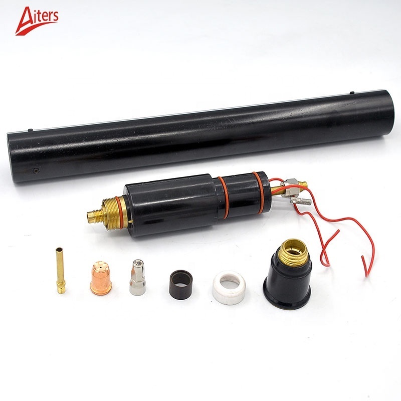 Air Cooled Plasma Cutting Torch High quality for Trafimet S75 Torch gun with red square handle CNC Straight handle torch gun