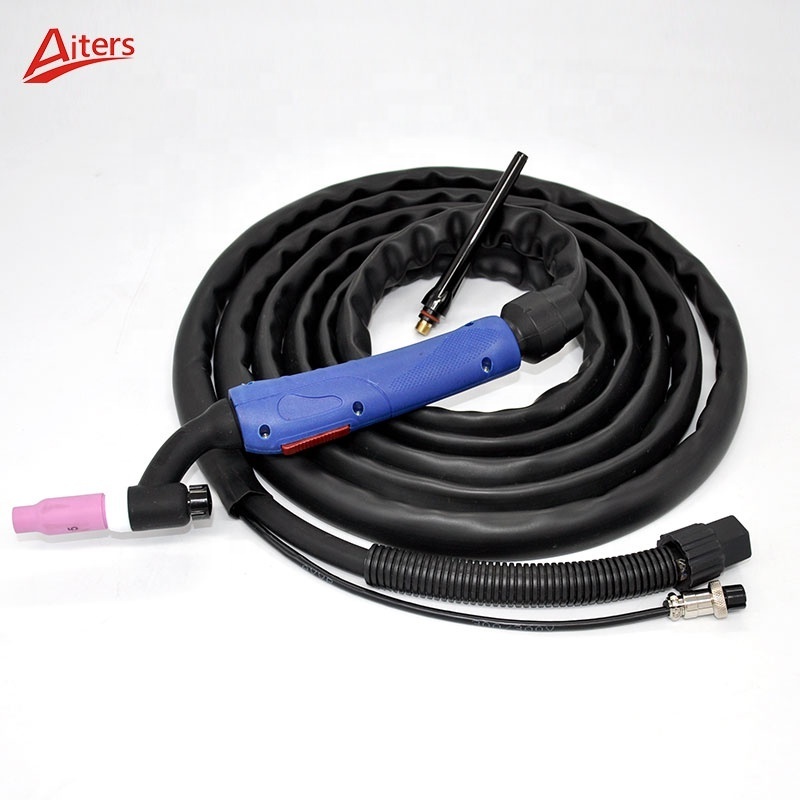 TIG WP17 argon welding torch 4M Length WP17 with Trafimet handle Gas Cooled WP17 Complete Torch Gun