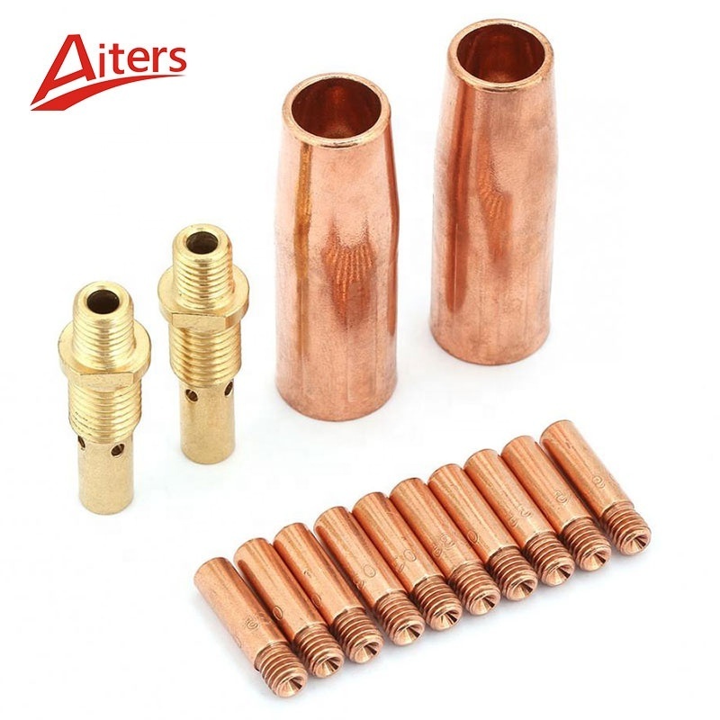 21-50 Gas Nozzle Mig Welding Torch Accessories for Tweco Mini & Lincoln Magnum 100L MIG Nozzle Tip FeiYing 15AK Gas Diffuser