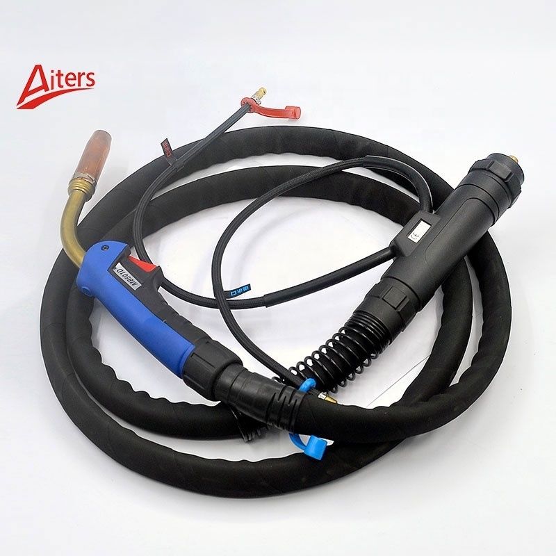 MIG CO2 Binzel Series 501D Water Cooled Mixed Gases Rating and 3M/4M/5M Length MIG Welding Torch 501D Euro Central Adaptor