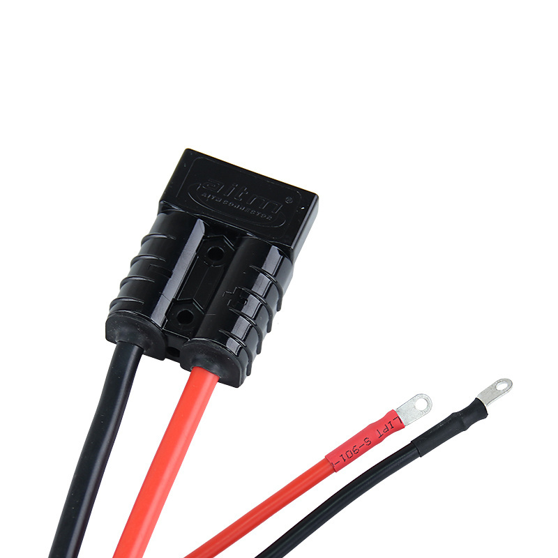 50A 600V Grey Andersons-Style Connector 8AWG Silicone  Cable with O Ring Electric Forklift Charging Plug for Battery Car,