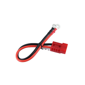 50A 600V Grey Andersons-Style Connector 8AWG Silicone  Cable with O Ring Electric Forklift Charging Plug for Battery Car,