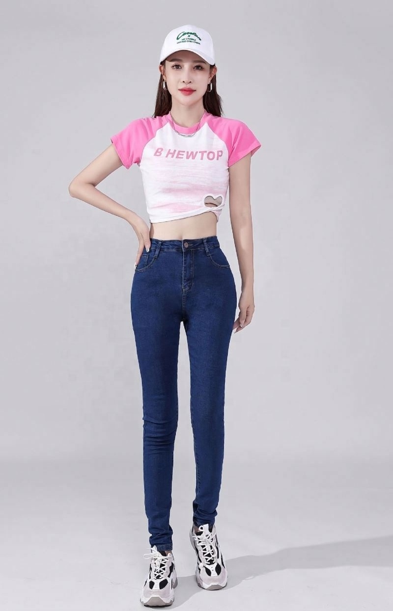 Wholesale Plus Size High Quality Breathable Skinny Women Ladies Denim Open Crotch Jeans Pants